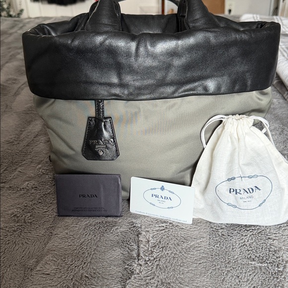 Prada Men's Black and Gray Duffel Bag - Picture 13 of 15